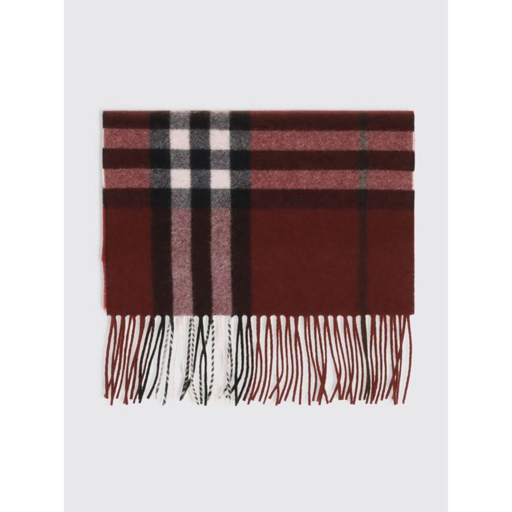 Burberry Women Tartan Cashmere Scarf Burberry With Fringed Ends
